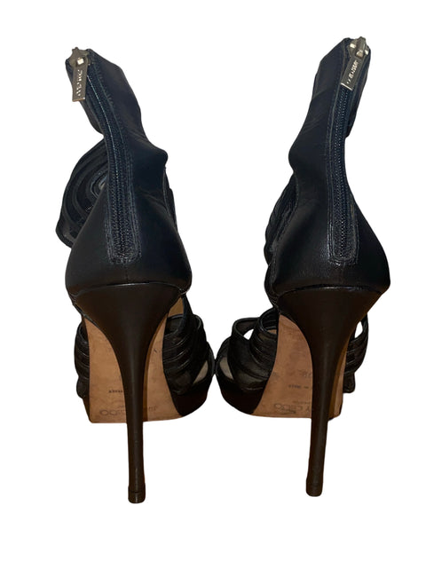 Sandalia Jimmy Choo Transparency Tacón alto Negro - Talla 38