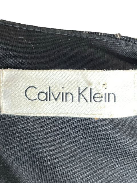 Vestido Calvin Klein Midi Lentejuelas Negro - Talla S