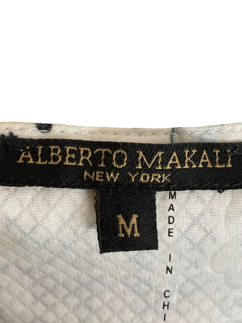 Blusa Alberto Makali Off-the-shoulder Estampado Blanco - Talla M