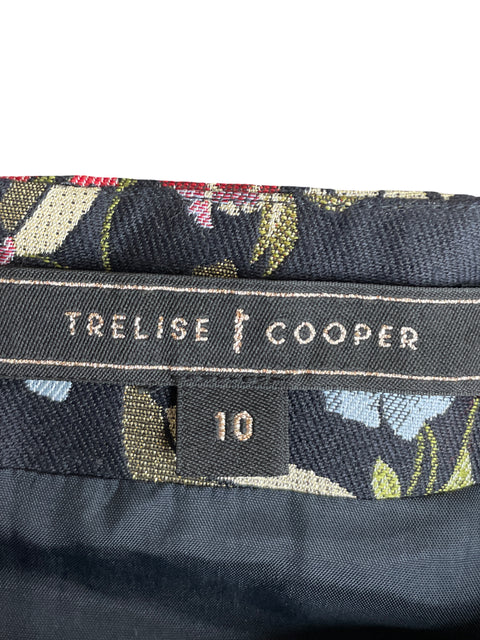 Falda Trelise Cooper Midi Estampado Negro - Talla 10