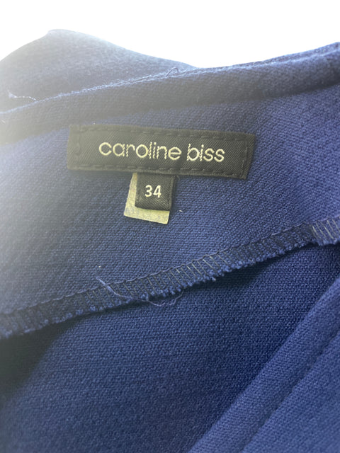 Vestido Caroline Biss Midi Fajon Azul - Talla 34
