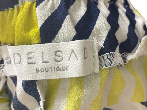Conjunto Delsab Estampado Pantalón/blusa Amarillo - Talla M