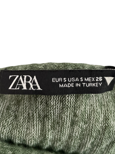 Vestido Zara Maxi Recto Verde - Talla S