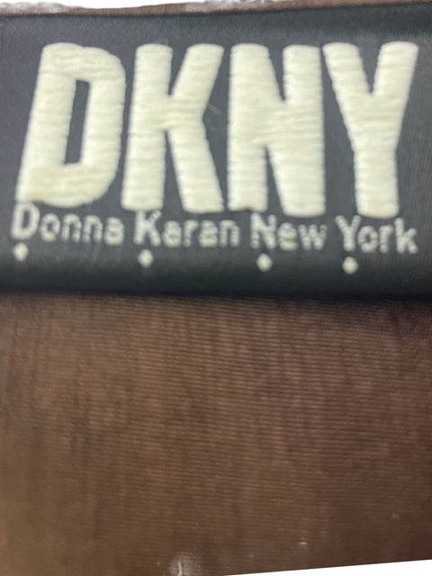 Camisa Donna Karan Satinado Manga larga Marrón - Talla 10