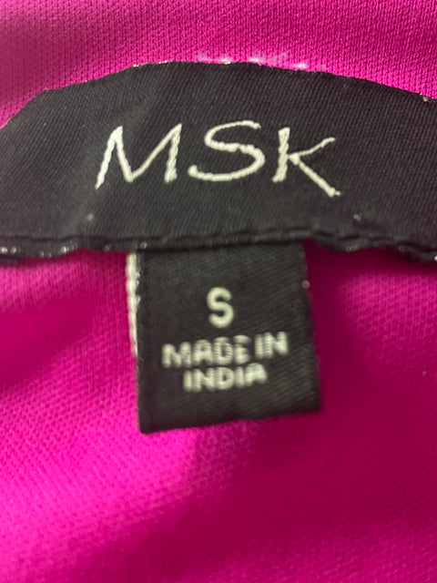Blusa Msk Abullonado Cuello v Rosado - Talla S