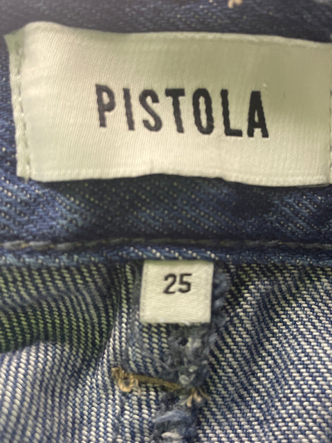Pantalón Pistola Cargo Recto Azul - Talla 25