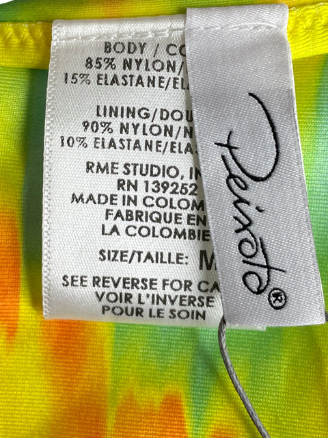 Vestido De Baño Peixoto Estampado Tie-dye Amarillo - Talla M