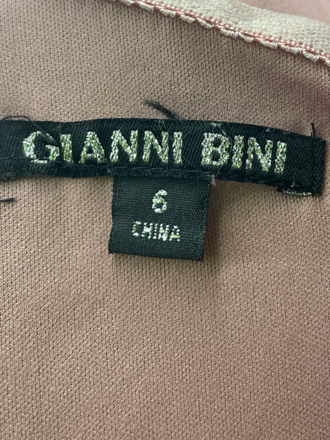 Vestido Gianni Bini Ruchas Liso Rosado - Talla 6