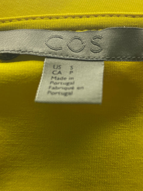 Vestido Cos de Algodón Midi Bolsillo Amarillo - Talla S