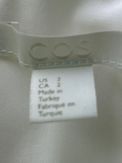 Camisa Cos de Algodón Manga larga Botones Blanco - Talla 2