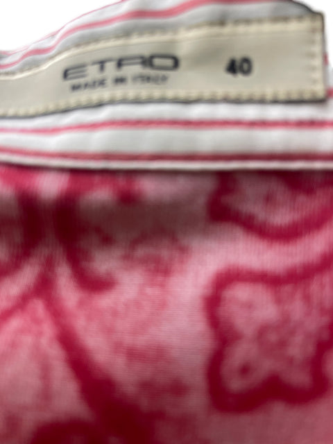 Blusa Etro de Algodón Estampado Manga larga Rojo - Talla 40