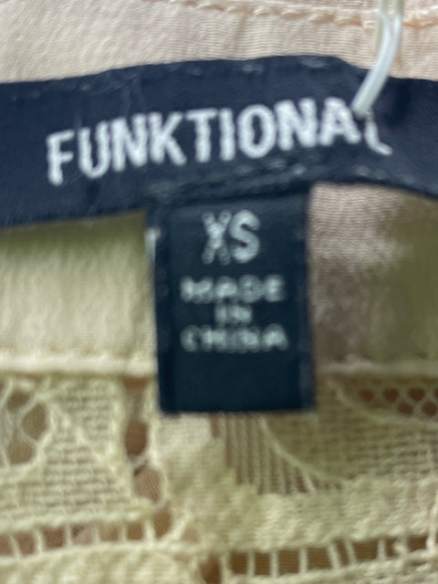 Blusa Funktional Cruzado Manga larga Beige - Talla XS
