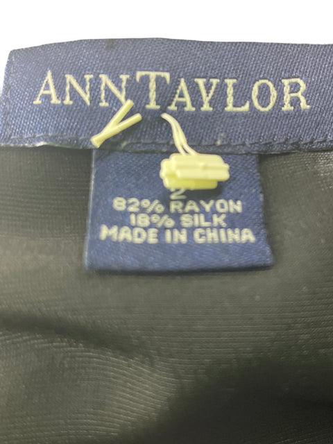 Camisa Ann Taylor Terciopelo Manga corta Negro - Talla S