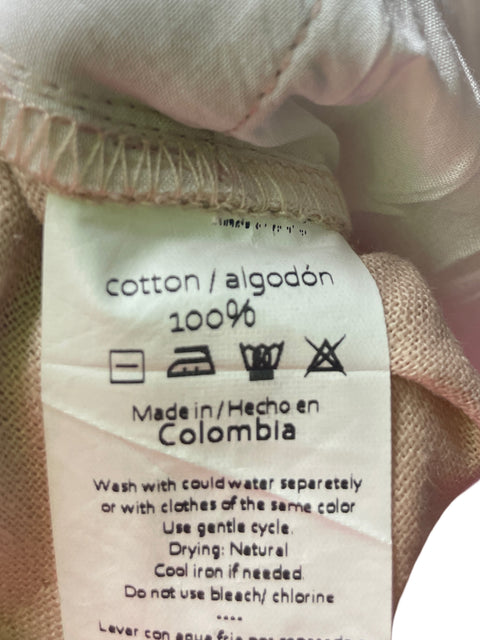 Falda Made In Colombia de Algodón Bolsillos Abertura Beige - Talla S