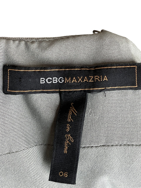 Vestido Bcbg Asimétrico Midi Gris - Talla 6