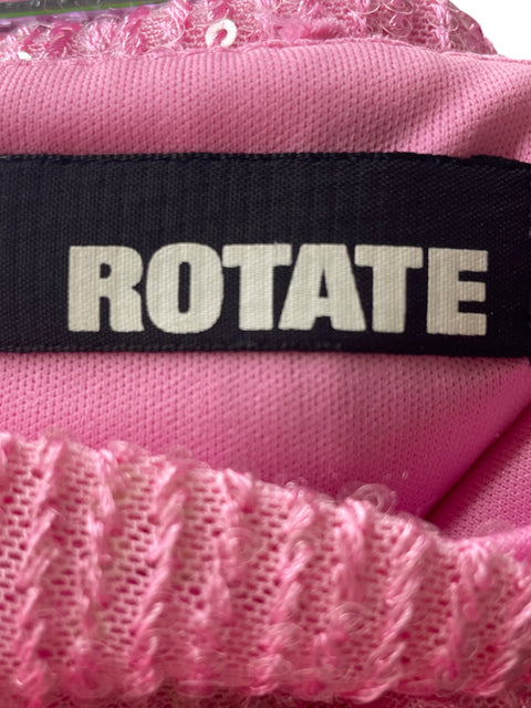 Vestido Rotate Maxi Brillo Rosado - Talla S