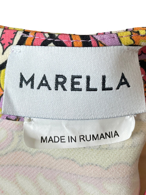 Vestido Marella Midi Estampado Naranja - Talla 4