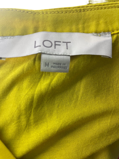 Blusa Loft Liso Cuello v Amarillo - Talla M