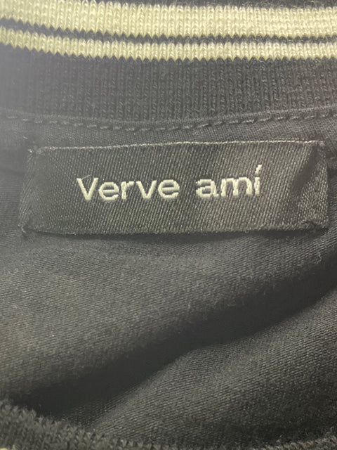 Blusa Verve Ami Liso Troquelado Negro - Talla S
