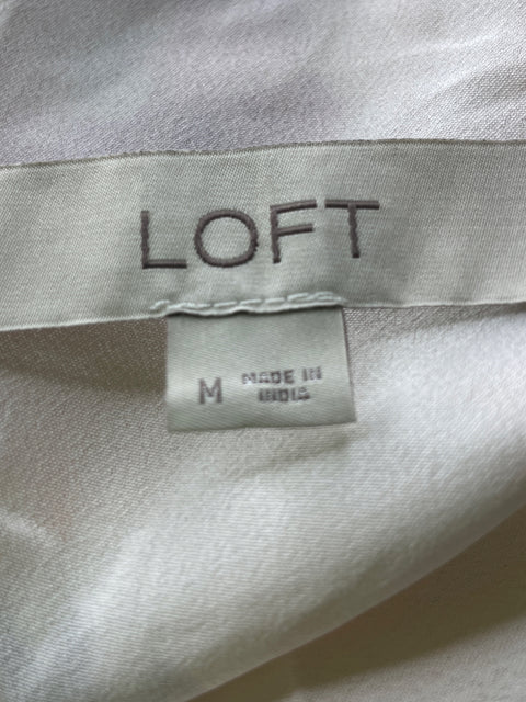 Blusa Loft Estampado Floral Blanco - Talla M