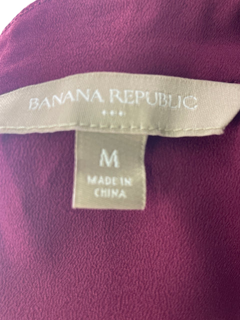 Blusa Banana Republic Liso Cuello v Morado - Talla M
