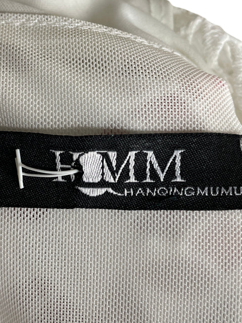 Vestido Hmm Midi Troquelado Blanco - Talla S