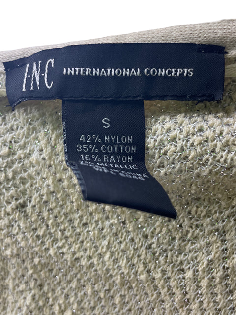 Cardigan Internacional Concepts de Algodón Brillo Manga larga Beige - Talla S