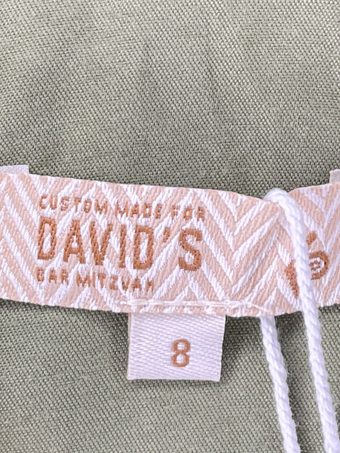 Chaqueta David's Bar Mitzvah Zipper Verde - Talla 8