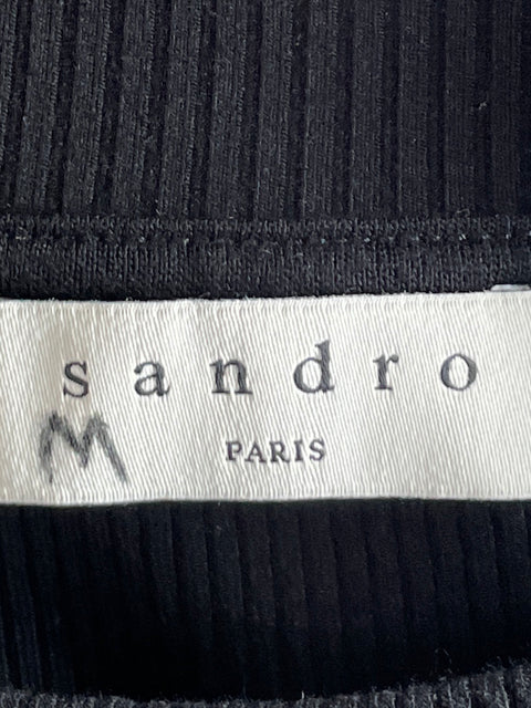 Blusa Sandro Mangas abullonadas Negro - Talla M