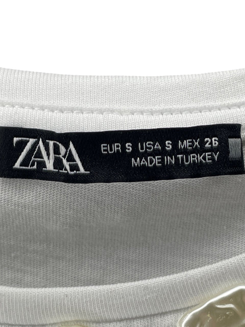 Blusa Zara Sin mangas Blanco - Talla S