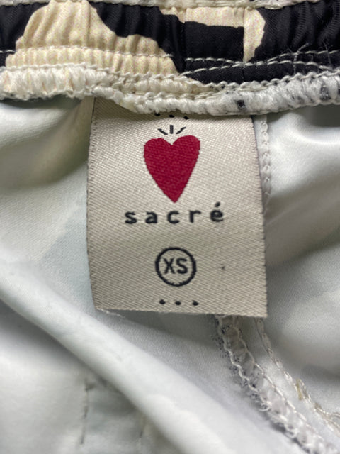 Pantalón Sacre Estampado Recto Negro - Talla XS