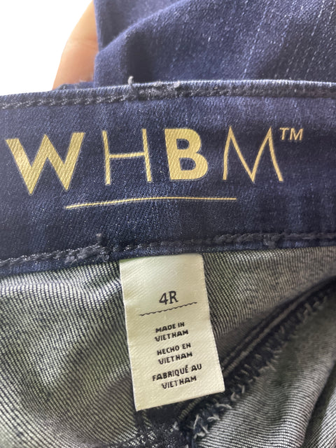 Pantalón Whbm Recto Wide-leg Azul - Talla 4