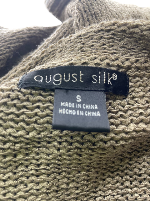 Blusa August Silk de Algodón Cuello v Fajon Marrón - Talla S