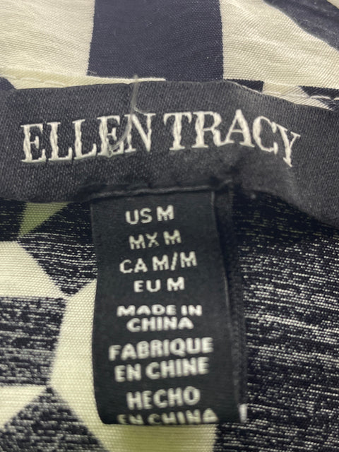 Vestido Ellen Tracy Suelto Estampado Blanco - Talla M