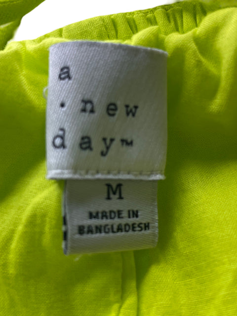 Vestido A New Day Tiras Vuelos Verde - Talla M