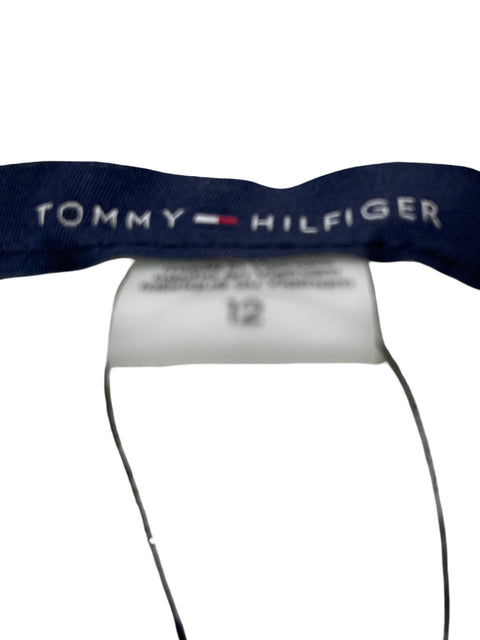 Vestido Tommy Hilfiger de Algodón Texturizado Manga larga Blanco - Talla 12