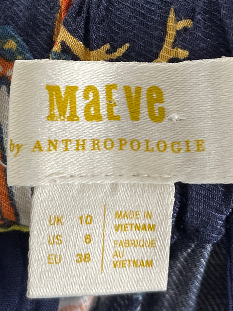 Pantalón Maeve Wide-leg Estampado Azul - Talla 6