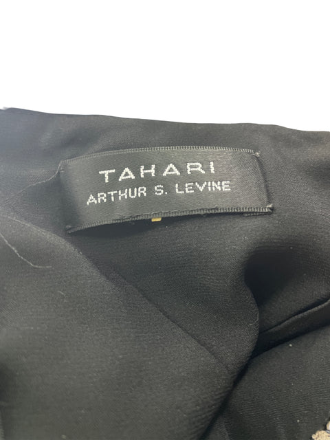 Vestido Tahari Encaje Sin mangas Gris - Talla S