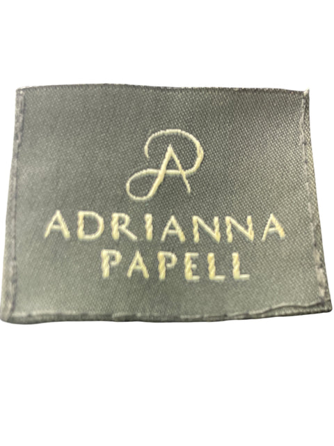 Vestido Adrianna Papell de Viscosa Estampado Ajustado Negro - Talla S