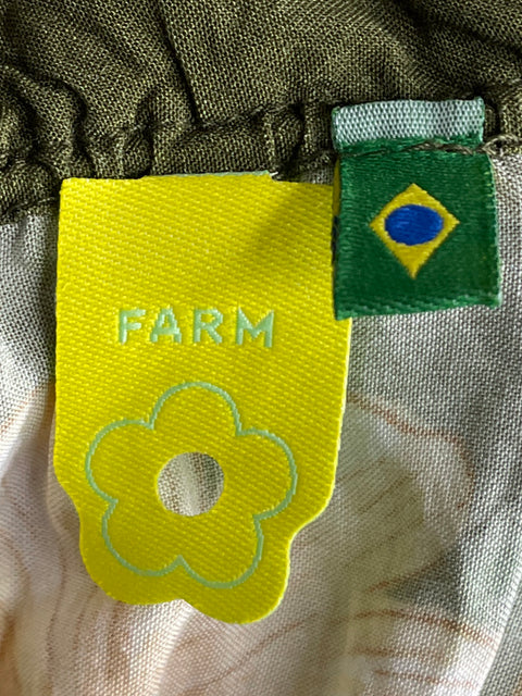 Vestido Farm Maxi Estampado Verde - Talla S