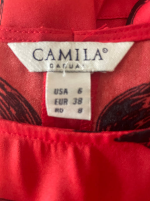 Blusa Camila Estampado Manga larga Rojo - Talla 6