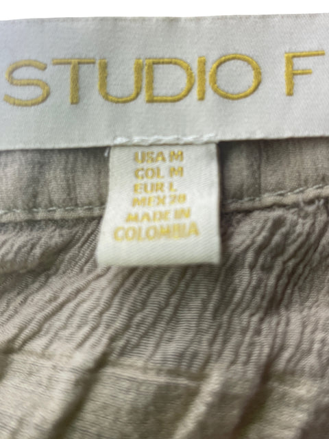 Blusa Studio F Liso Texturizado Marrón - Talla M