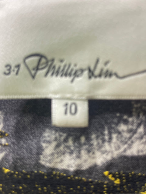 Blusa Phillip Lim Estampado Sin mangas Negro - Talla 10