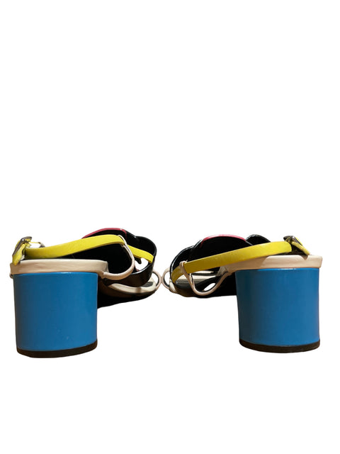 Sandalia Roger Vivier Color Block Tacón alto Rosado - Talla 36