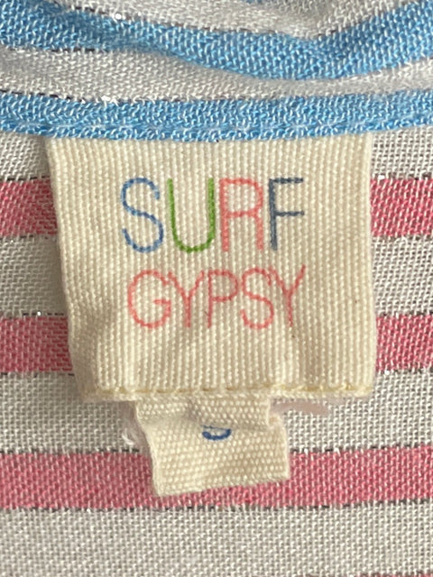 Camisa Surf Gypsy de Viscosa Rayas Oversize Azul - Talla S