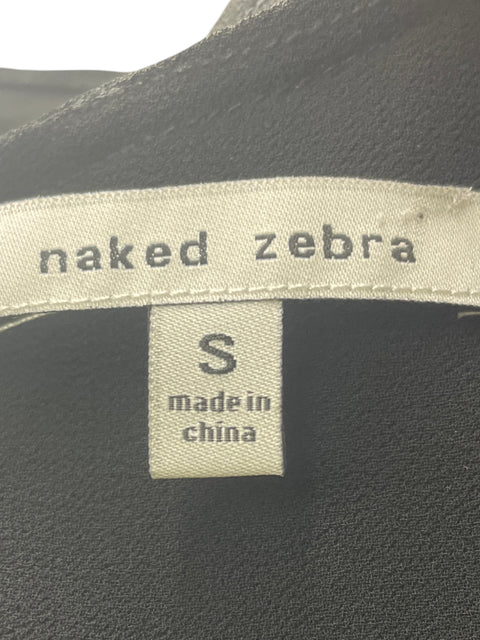 Blusa Naked Zebra Sin mangas Lentejuelas Negro - Talla S