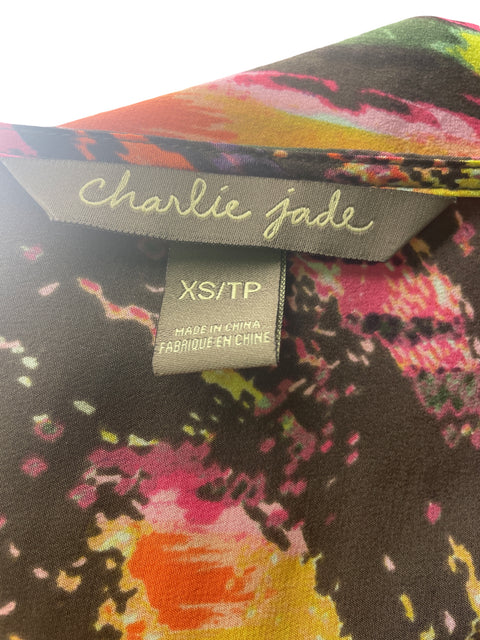 Vestido Charlie Jade Estampado Fajon Marrón - Talla XS