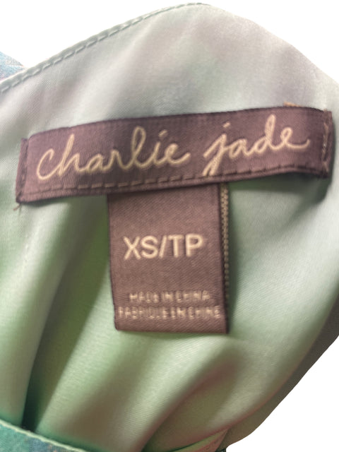 Vestido Charlie Jade Tiras Cordon Verde - Talla XS