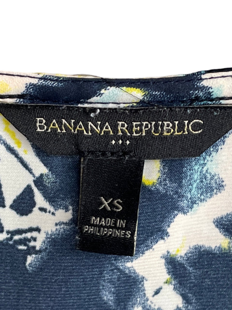 Vestido Banana Republic Midi Estampado Azul - Talla XS