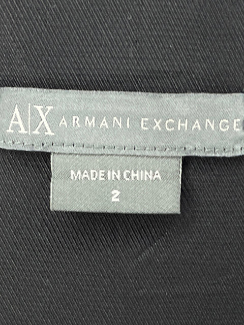 Vestido Armani Exchange Zipper Estampado Negro - Talla 2